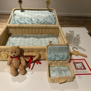 American Girl Bitty Baby and Bitty Bear Suit Case and Bitty Bear